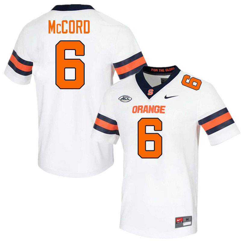 #6 Kyle McCord Syracuse Orange Jerseys,Syracuse University Football Uniforms,Apparels-White